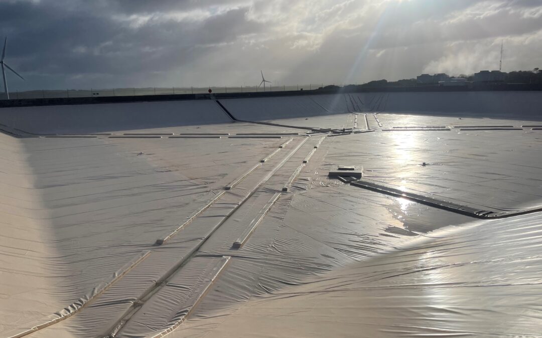 Geomembrane work finishes in Portland